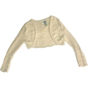 Vintage Y2K Abercrombie & Fitch Crochet Knit  Sweater Shrug, runs small